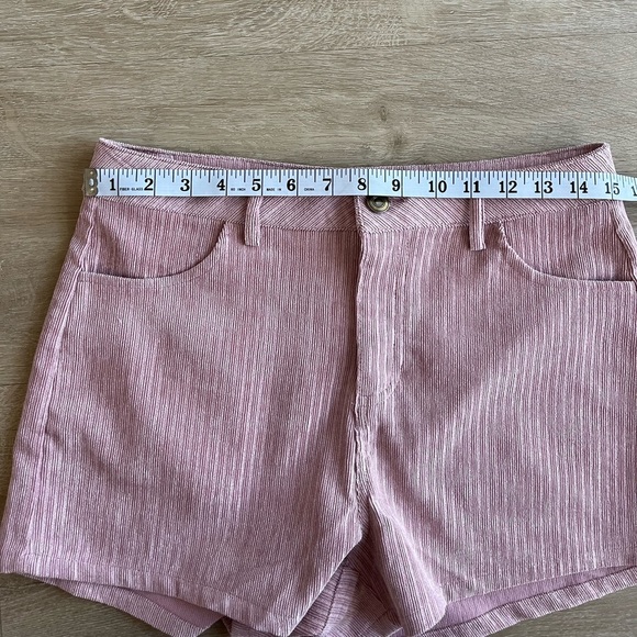 Umgee High Waist Soft Corduroy Pink Shorts SZ S - Picture 7 of 8